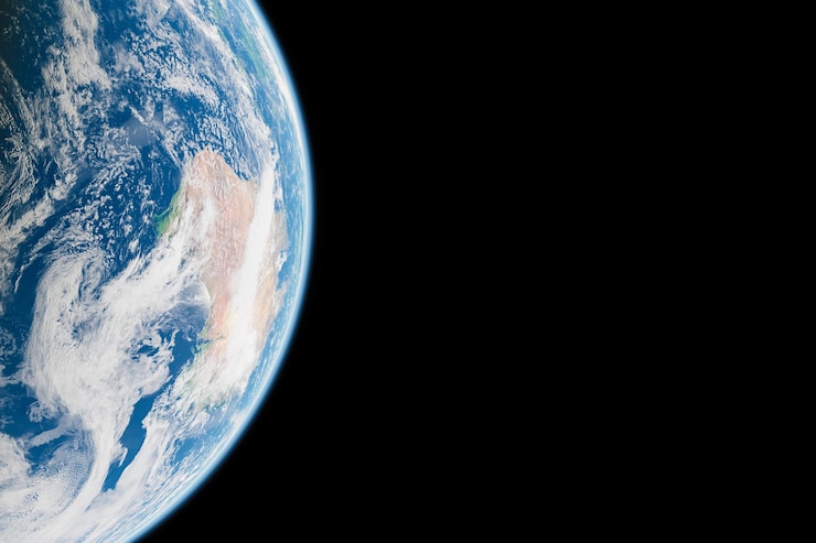 Photo 地球 惑星 オーバーレイ用の黒の背景に地球の画像 nasa から提供されたこの画像の惑星地球と暗い空間要素