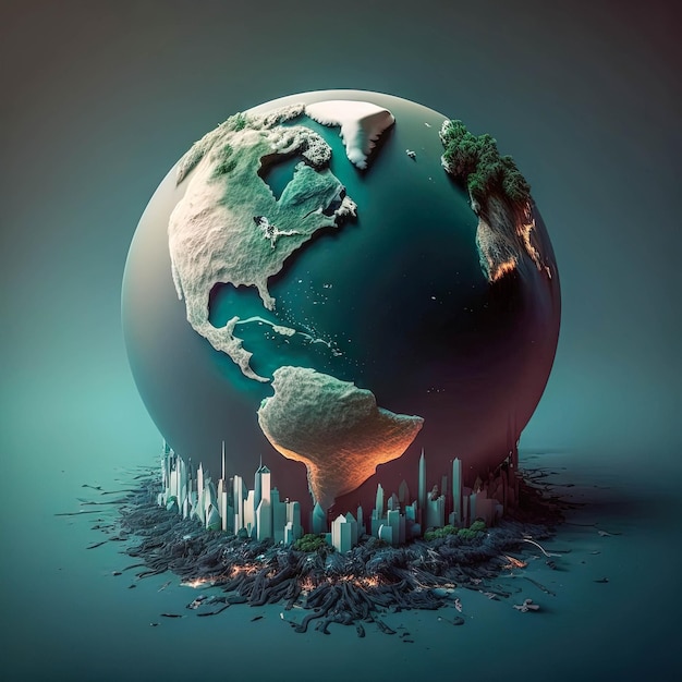 지구 오염 개념 저장 행성 지구 지구의 날