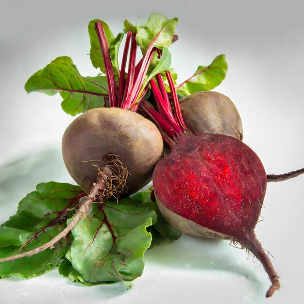 Earth's Jewels Succulent Beetroots with Verdant Leaves