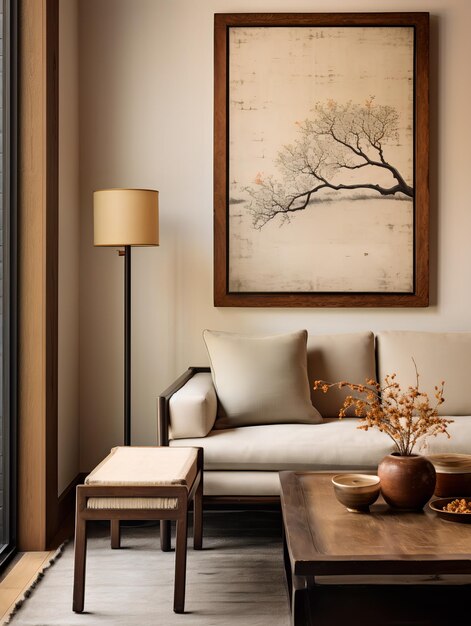 Earth tones living room photo