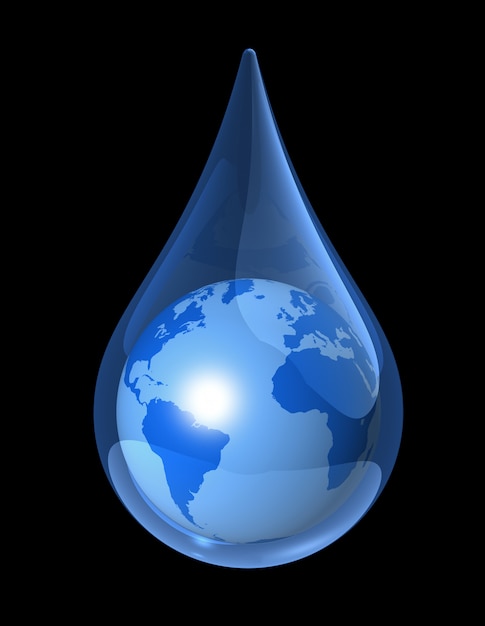 Earth water drop