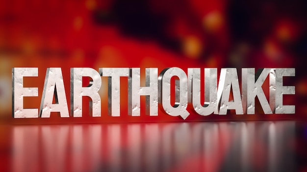 The earthquake is a natural event characterized 3d rendering