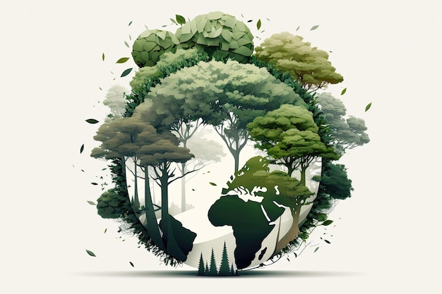 Earths Day Eco friendly concept World environment day background Save the earth Generative AI