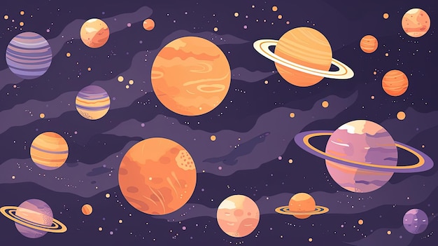 Photo earths and planets design elements in the style of light orange and navy