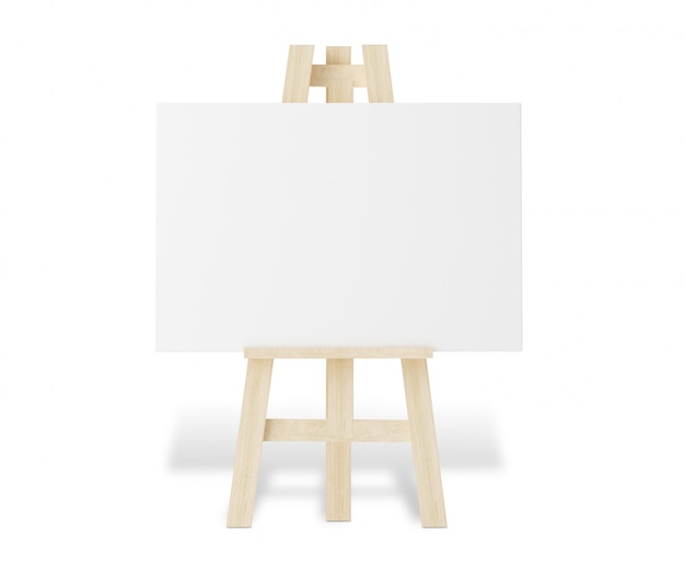 Easel blank canvas