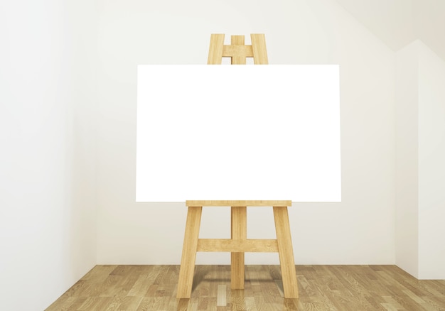 Easel blank canvas