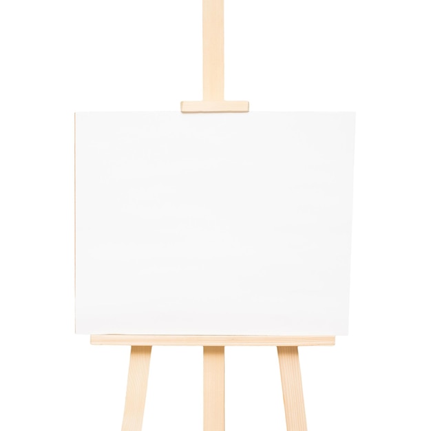 Easel empty for drawing isolated on white background