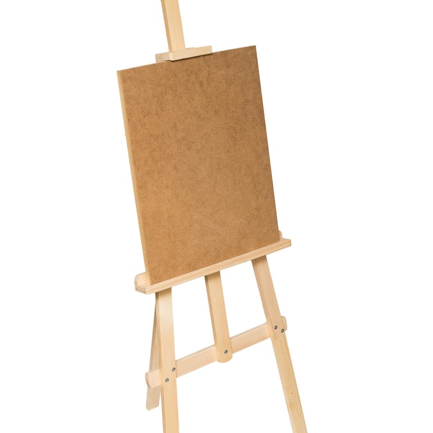 Photo easel empty for drawing isolated on white background