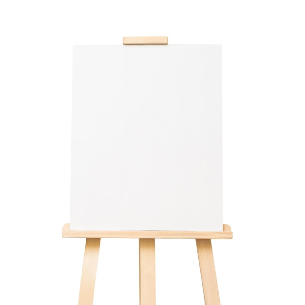 Easel empty for drawing isolated on white background