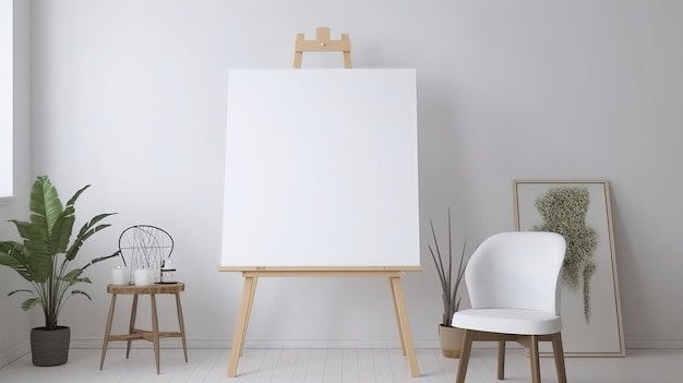 Easel sign mockup Generative ai