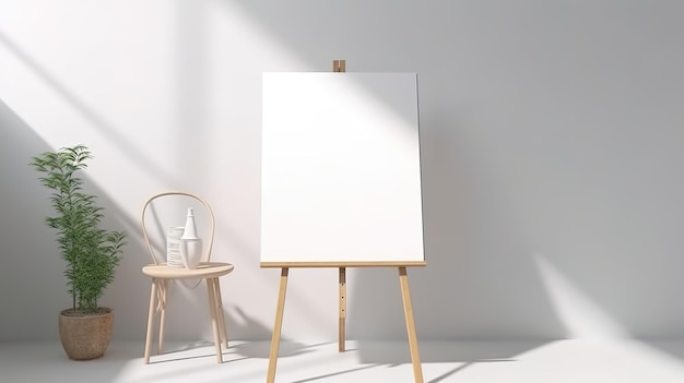 Easel sign mockup Generative ai