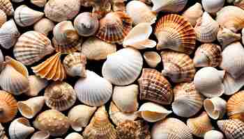 Photo eashells on coastline ocean side occasion foundation