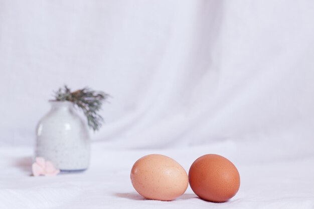 Photo easter aesthetic still life that conveys the fresh and gentle feelings of spring season