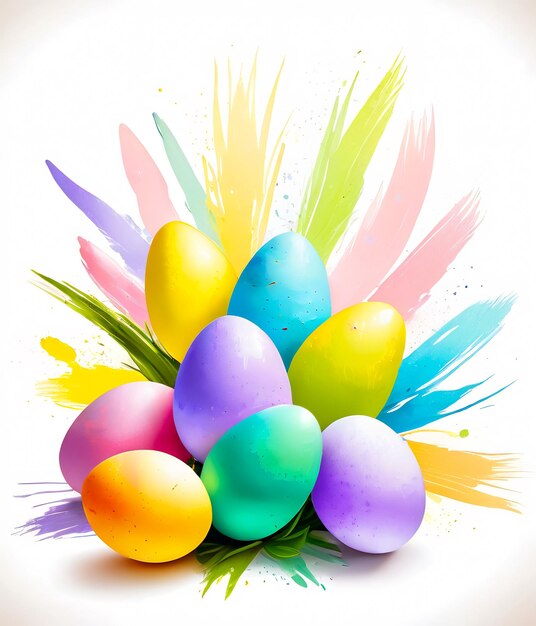 Photo easter background copyspace easter card with eggs happy easter easter wallpaper easter template