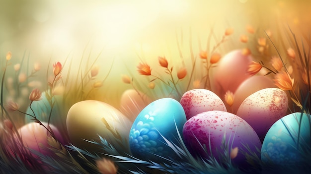 Easter background generative ai