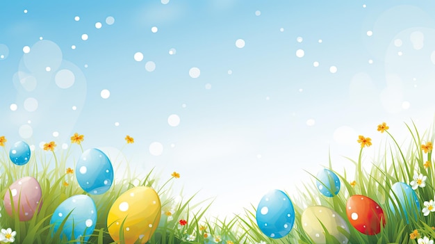 Easter background vector illustration copy space