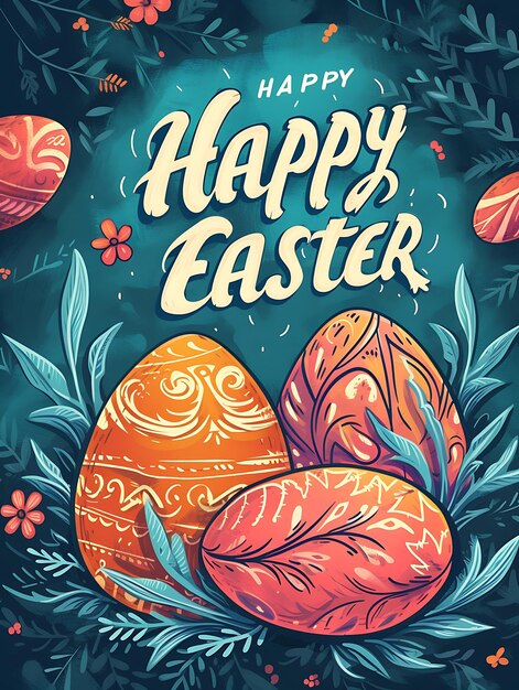 Photo easter background wallpaper poster card