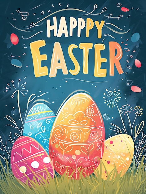 Easter background wallpaper poster card