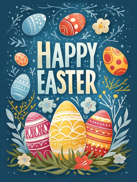 Easter background wallpaper poster card