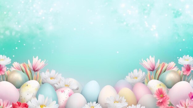 easter background with eggs easter background with eggs and flowers easter eggs and flowers