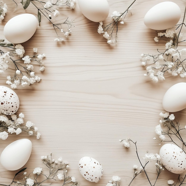 Easter background with eggs