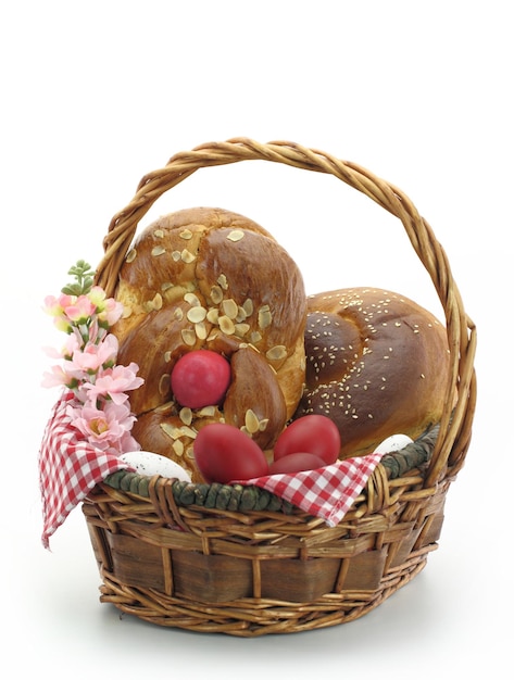 Easter bread in the basket