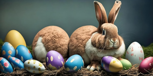 Easter Bunny and Easter Eggs