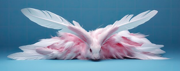 Easter bunny in feathers