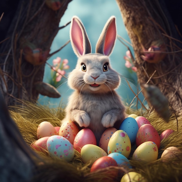 Easter bunny high quality 4k ultra hd hdr