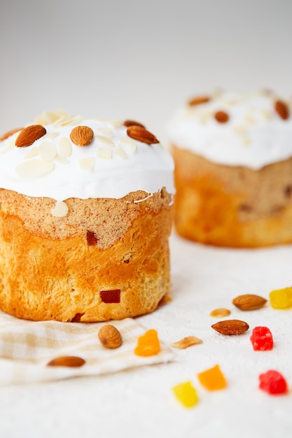 Easter cake decorated with almond petals