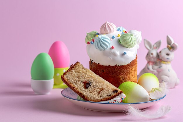 Easter cake and eggs