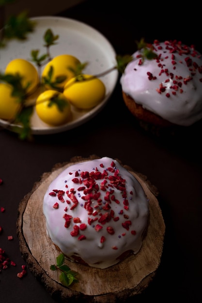 Easter cake and eggs