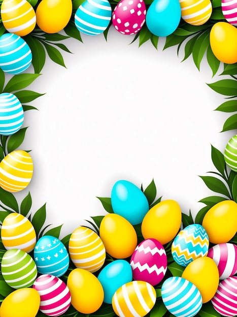 Foto modello di biglietto di pasqua cartella di pasqua minimalista con uova felicità carta di pasqua copyspace