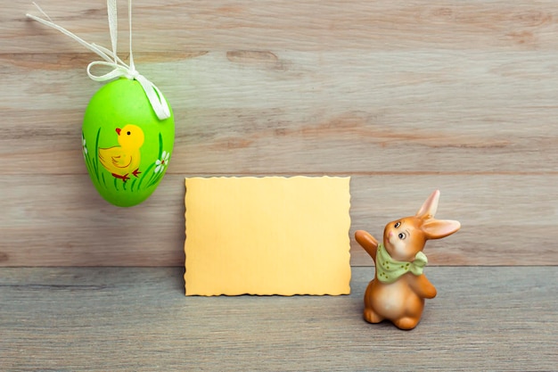 Easter card with cute bunny