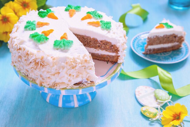 Easter Carrot cake with cream cheese frosting