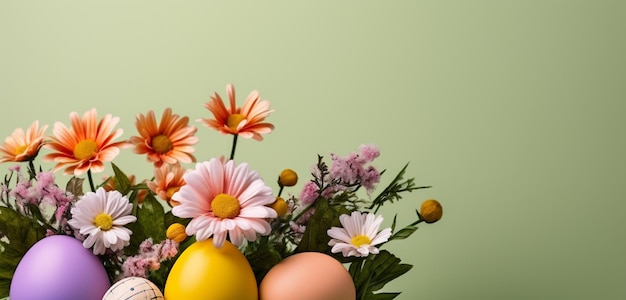 Photo easter celebration background with copy space
