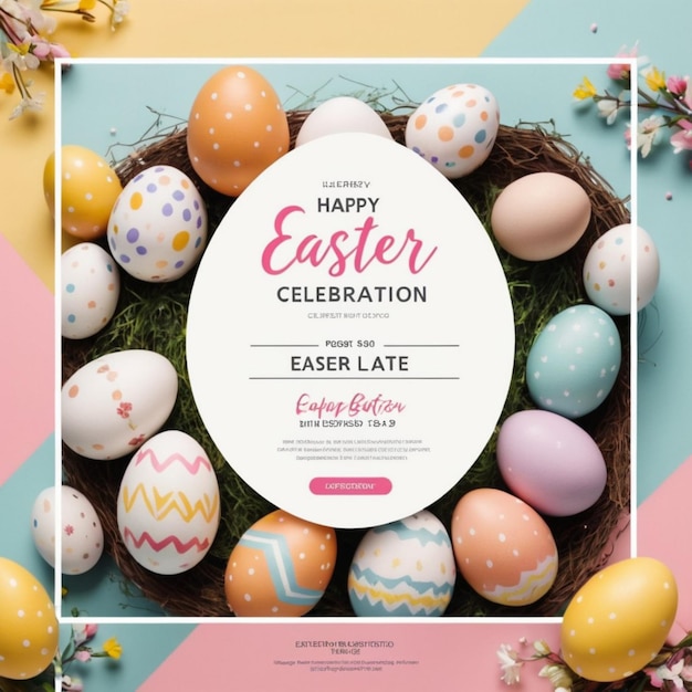 Photo easter celebration instagram posts template