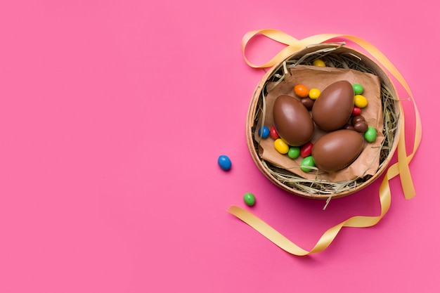 Easter chocolate eggs and candies