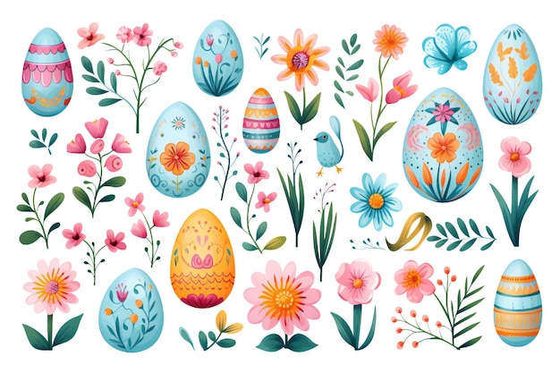 Easter clipart on white background