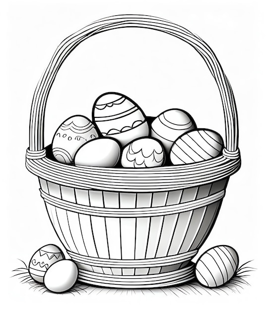 Foto easter coloring book sfondo coniglietto carino uova di pasqua felice pasqua coloring book