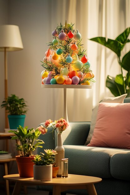 Easter Day concept in living room