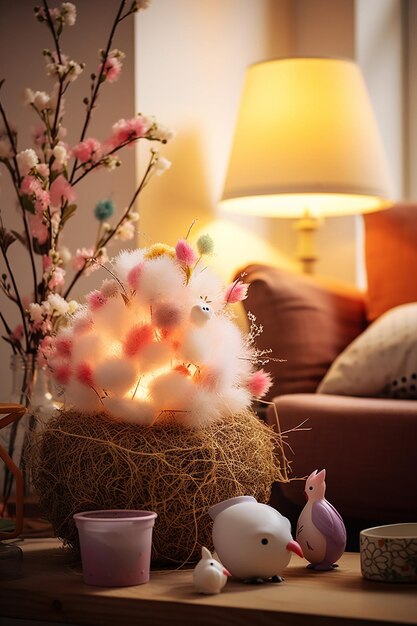 Easter Day concept in living room