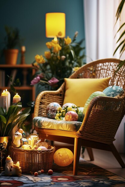 Easter Day concept in living room