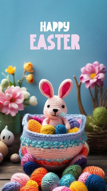 Easter Day Design Template Achtergrond voor Social Media Story