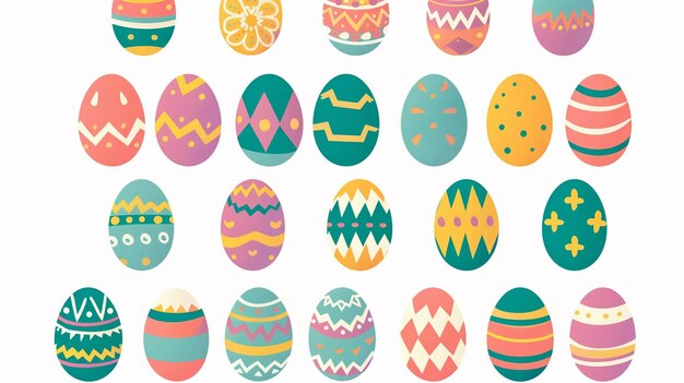 Photo easter day easter background with basket of eggs ai generated