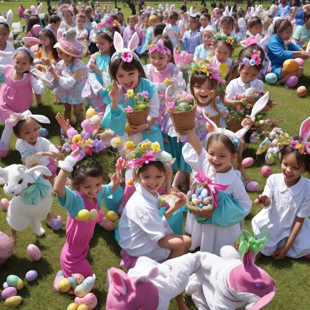 Foto celebrazione del giorno di pasqua e del giorno di nowruz