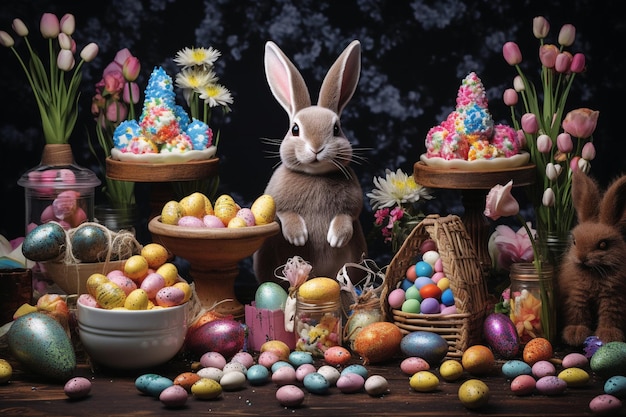 Easter decorations and sweets