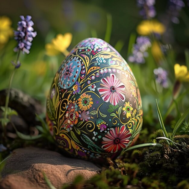 Easter decorative egg outdoors