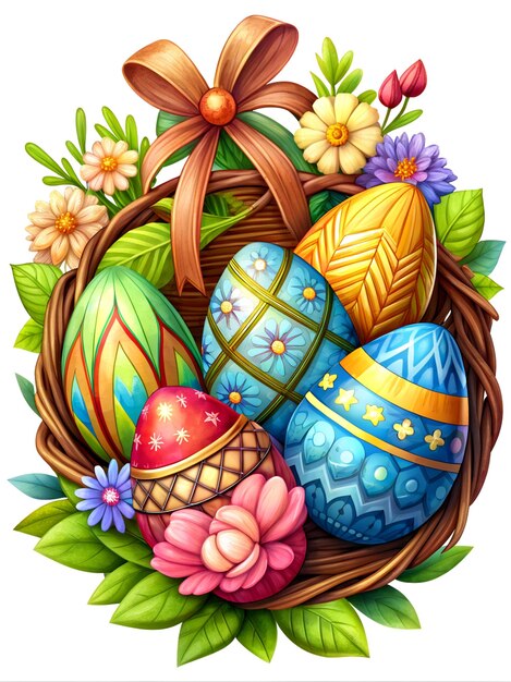 Easter decorative eggs arrangement