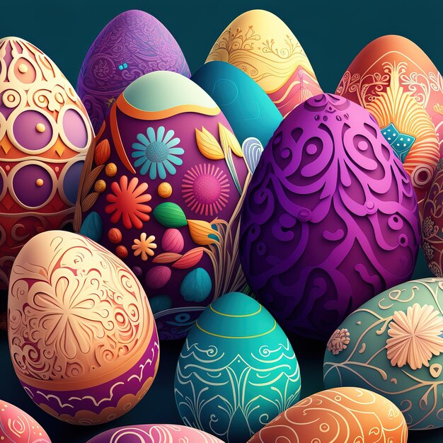 easter eegs illustration